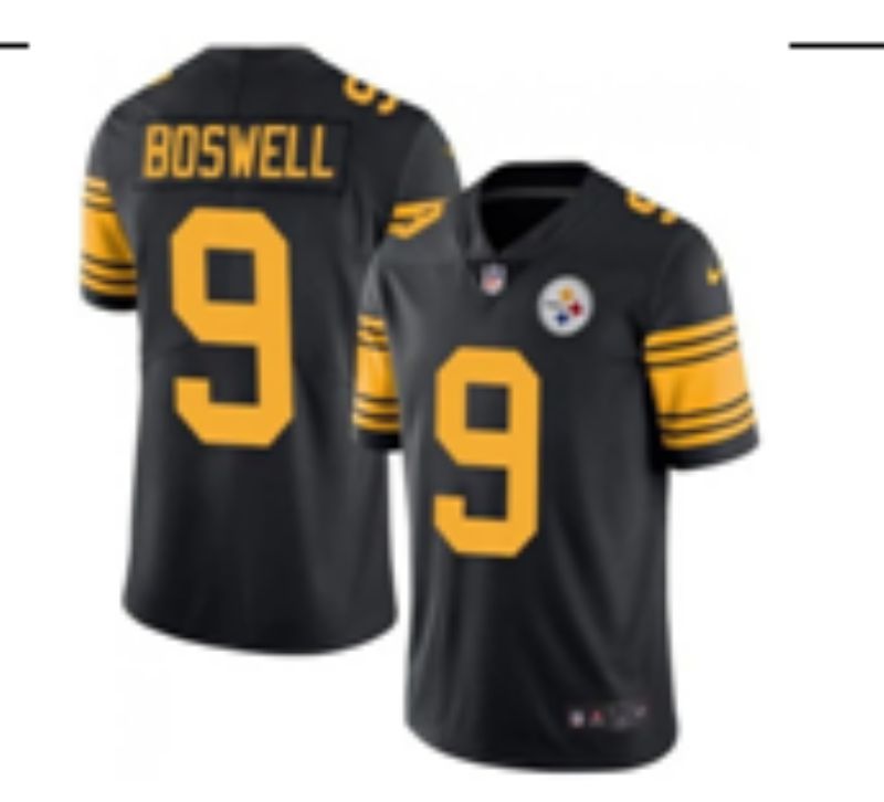 Men 2025 Pittsburgh Steelers #9 Boswell black Third Generation Nike Limited NFL Jersey style 01